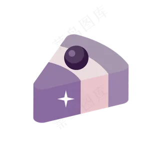 灰色圆角蛋糕食物元素怒