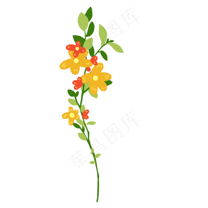 花朵花藤藤蔓插图(3000X3000(DPI:300))psd模版下载