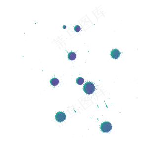 紫色点状笔刷效果