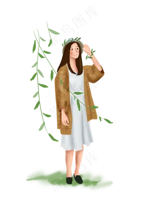 假日出游的女孩子,免抠元素