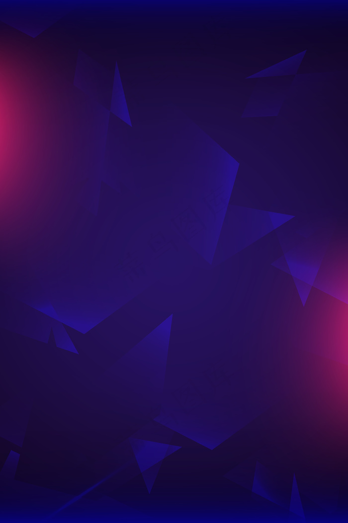 蓝色渐变几何扁平化广告背景