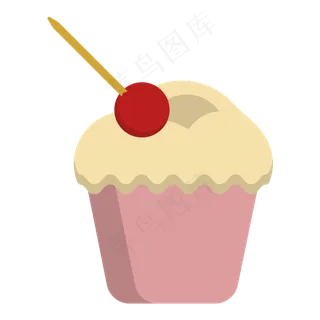 卡通矢量冰淇淋蛋糕.