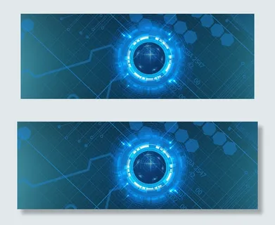 蓝色科技未来大气炫光banner