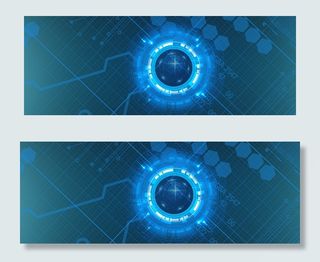 蓝色科技未来大气炫光banner