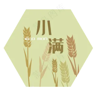 二十四节气小满字样装饰图