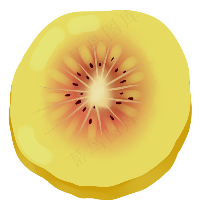 卡通清新奇异果食物