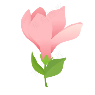 矢量免扣卡通兰花