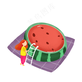 创意夏季人物元素