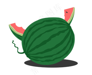 夏日清凉水果西瓜主题卡通