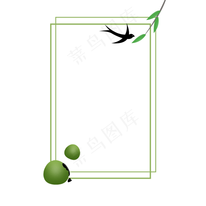 清明节思亲海报边框