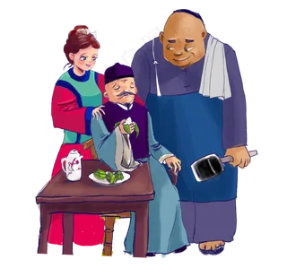 中国传统美食之粽子复古风创意插