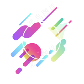 电商圆形渐变,免抠元素