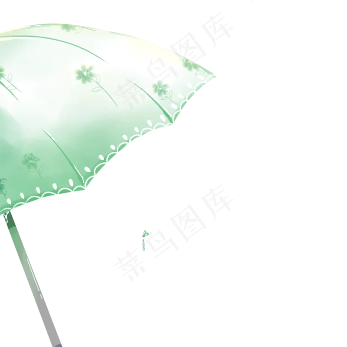 卡通绿色雨伞下载(2000X2000(DPI:300))psd模版下载