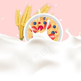 自然田园风格燕麦片直通车主图psd