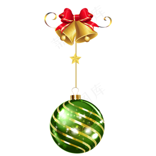 圣诞节铃铛圣诞球,免抠元素