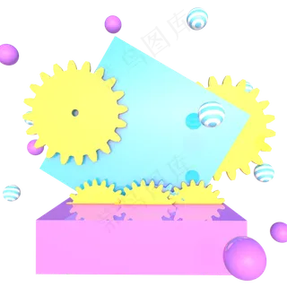 劳动节齿轮展板