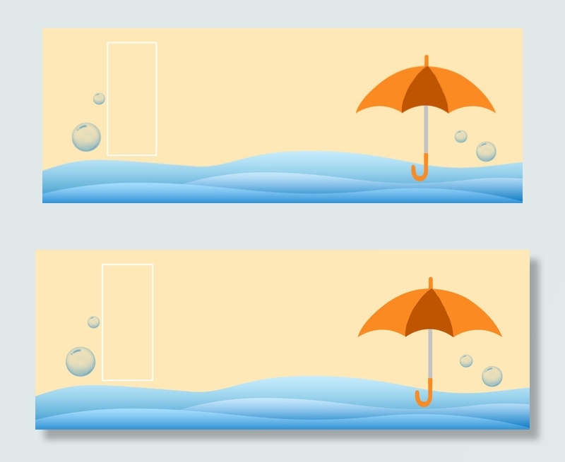 卡通海洋风简约童趣浅色banner(1920*700px 	       )psd模版下载