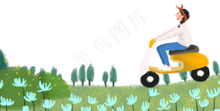 五一出游旅女孩