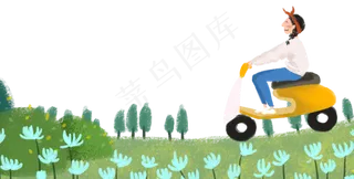 五一出游旅女孩