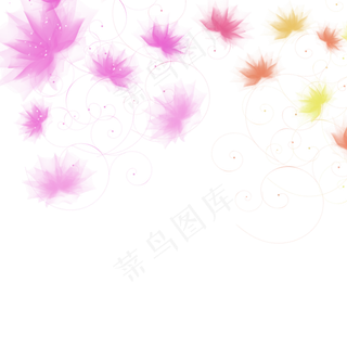 荷花装饰图案飘忽