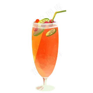 高脚杯水果饮料