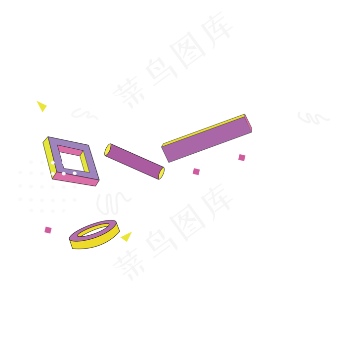 简约创意几何装饰图案(523X523)eps,ai矢量模版下载