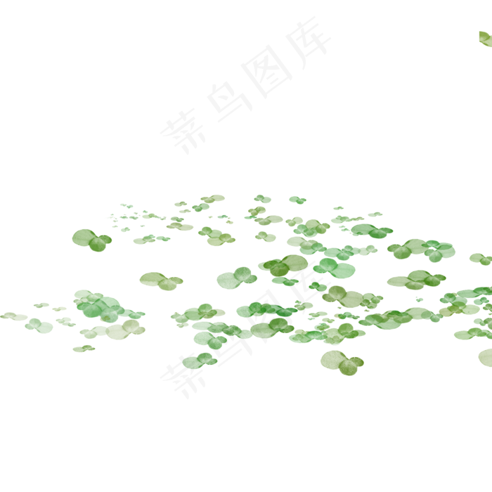 绿色水彩浮萍(2000X2000(DPI:150))psd模版下载