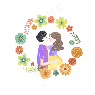 父亲节父女头像素材