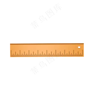 暑假毕业季文具尺子卡通矢量图