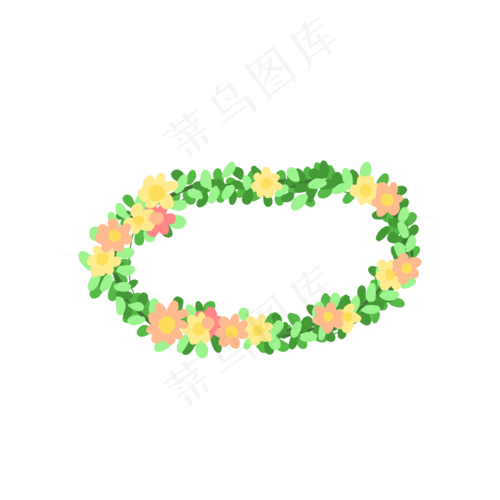 色彩艳丽的小花环