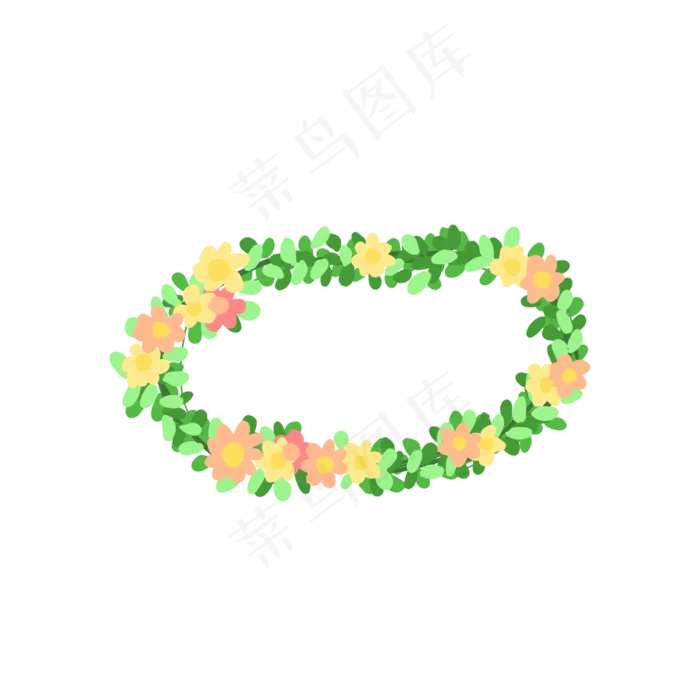 色彩艳丽的小花环(2000X2000(DPI:300))psd模版下载