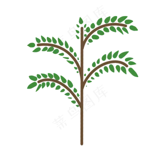 小清新风格树枝手绘