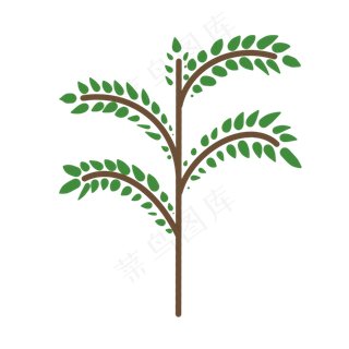 小清新风格树枝手绘