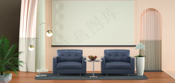 温馨地毯罗马沙发木地板植物窗帘精品家装节(1680*800px 	       )