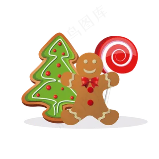 矢量手绘卡通圣诞树,免抠元素