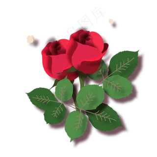 七夕情人节玫瑰矢量