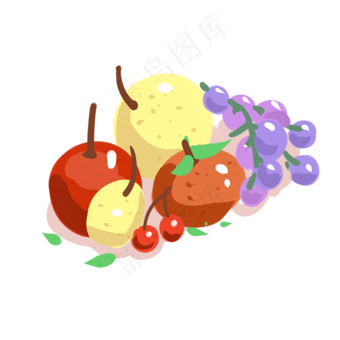 彩绘漂亮水果免抠图
