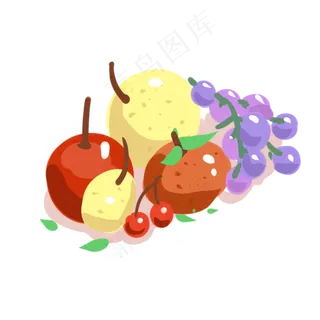 彩绘漂亮水果免抠图