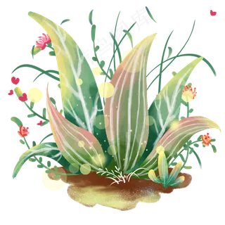 夏季绿色草丛PNG图片,免抠元素