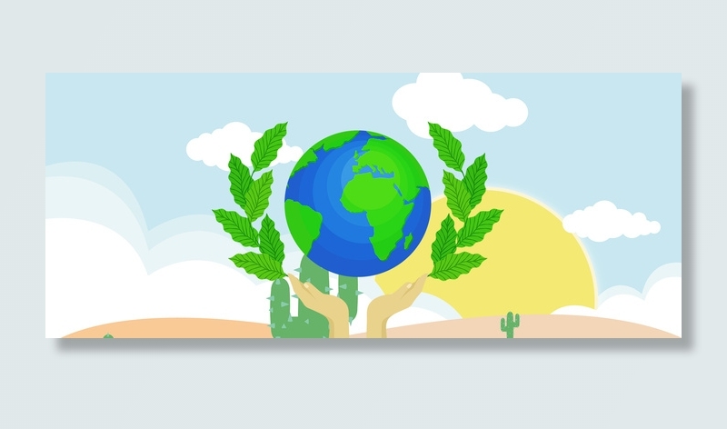 绿色422世界地球日背景