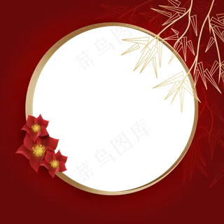 中式红色头像框