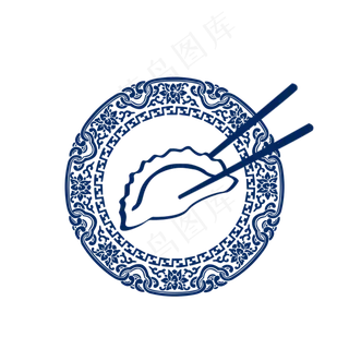 中国风青花瓷二十四节气