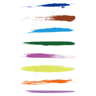 彩色笔刷分隔栏