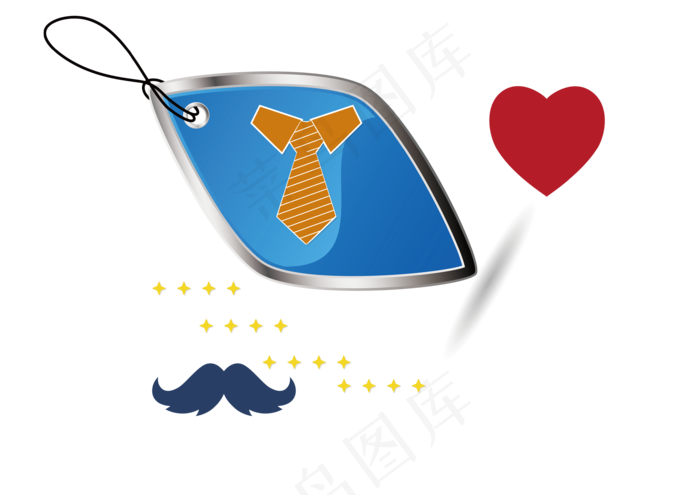 父亲节优惠促销吊牌