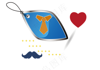 父亲节优惠促销吊牌