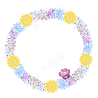 美丽荷花卡通装饰