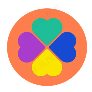 四片叶子的三叶草图标