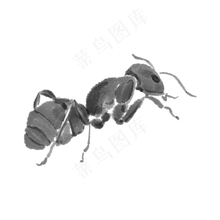 水墨水彩中国风蚂蚁(2048X2048(DPI:132))psd模版下载