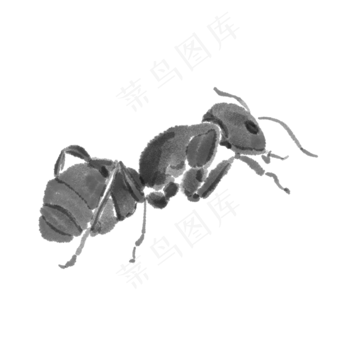 水墨水彩中国风蚂蚁(2048X2048(DPI:132))psd模版下载