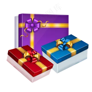 长方形礼物盒,免抠元素